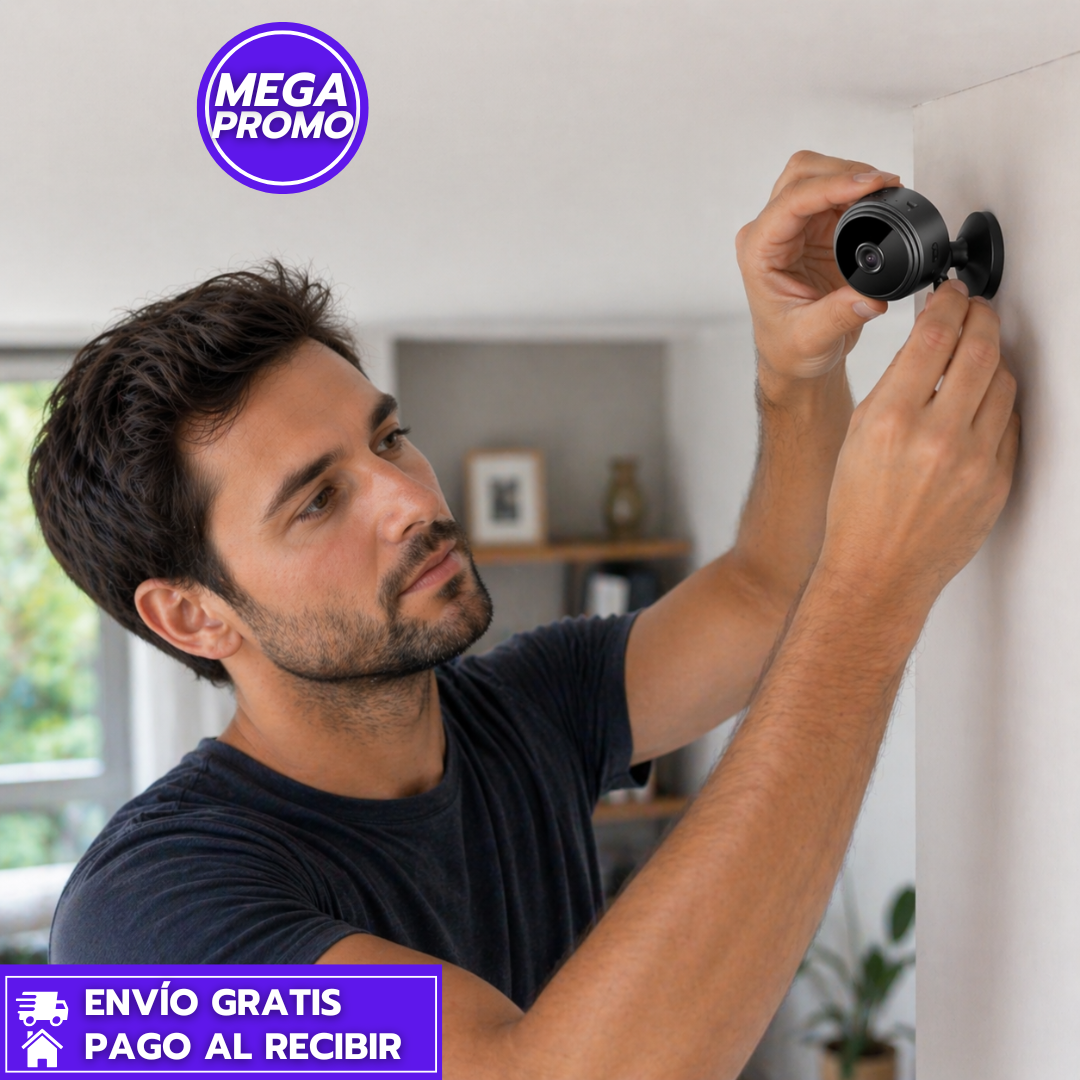 UltraSpy 2x1: Mini Cámara WiFi HD con Visión Nocturna 24/7.